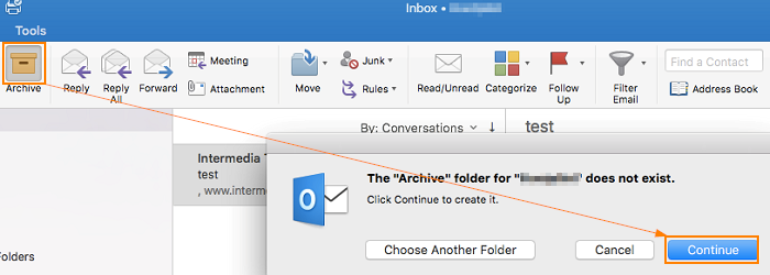 access archived emails in outlook for mac
